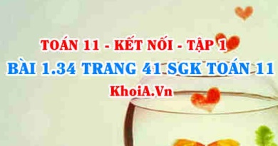 Bài 1.34 trang 41 SGK Toán 11 tập 1 Kết nối tri thức